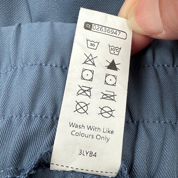 Halara Pants Womens Large Blue Pleated Wide Leg Flowy Career Comfort Preppy - Picture 8 of 13